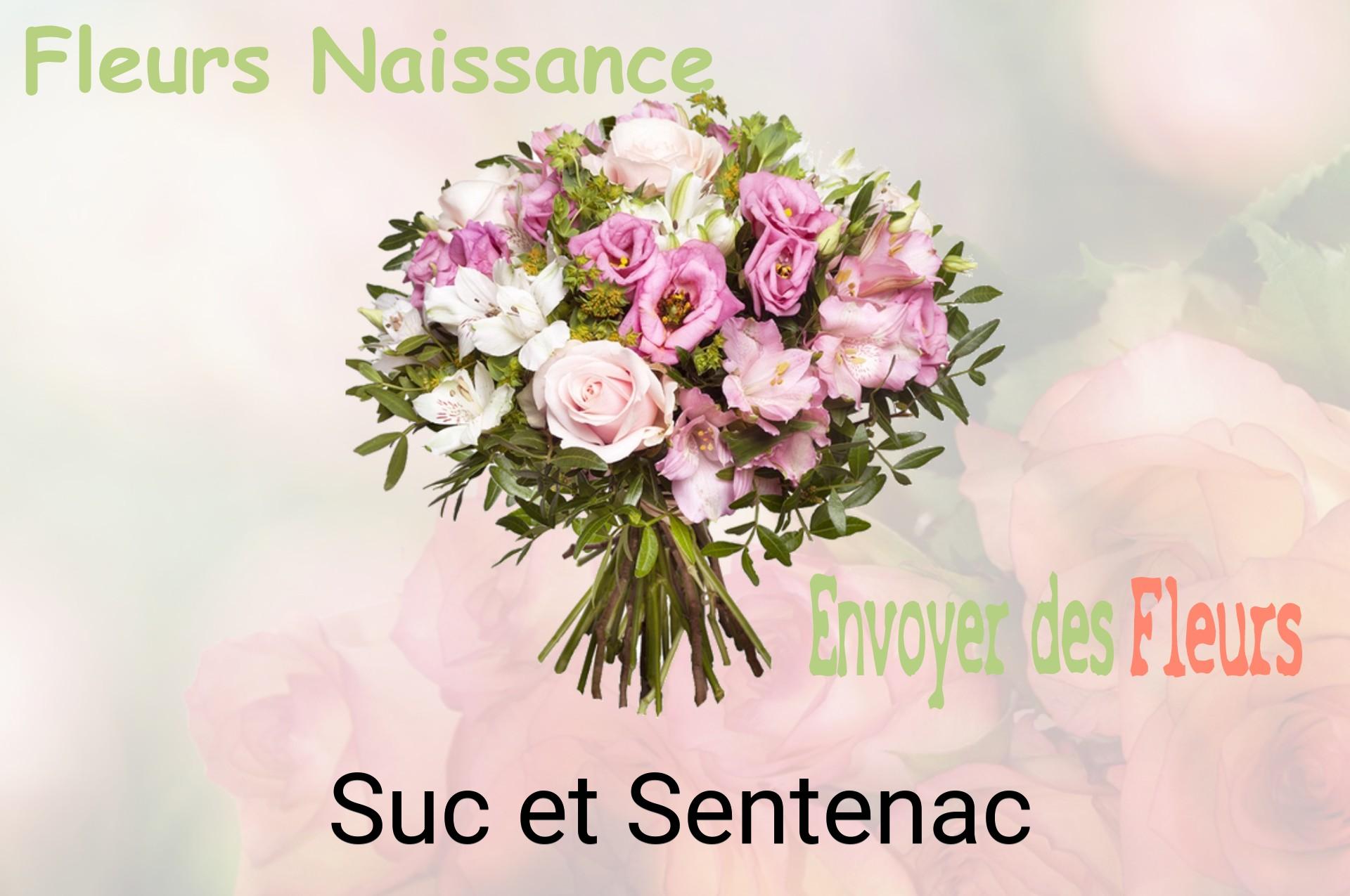 Bouquet de fleurs de naissance livré à Suc-et-Sentenac